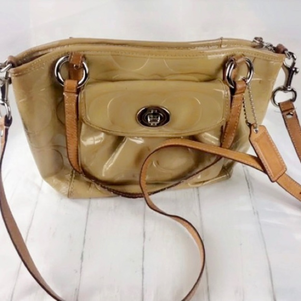 COACH F14663 RETIRED LEAH EMBOSSED TOTE - Picture 4 of 16